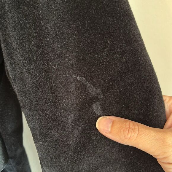 GAP Vintage Velvet Blazer with Belt women black suit jacket with tie size 13 GUC - Picture 3 of 10